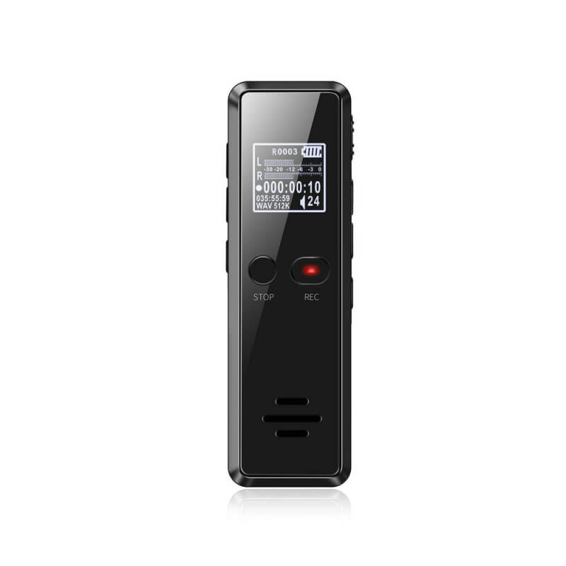 Black Voice-Activated Digital Recorder